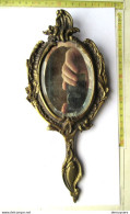 Lade 24 -20-10- Miroir à Main En Bronze Ou En Cuivre - Bronzen Of Koperen Handspiegel - 419 Gram - Spiegels