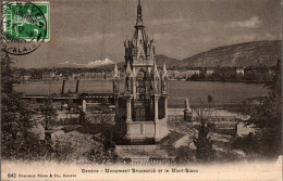 N°4538 W -cpa Genève -monument Brunswick Et Le Mont Blanc- - Genève
