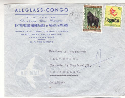 République Du Congo - Lettre De 1964 - Oblit Leopoldville - Gorille - Fleurs - - Storia Postale