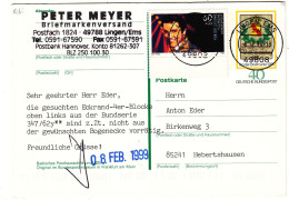 République Fédérale - Carte Postale De 1999 - Entier Postal - Oblit Lingen Ems - Elvis Presley - Journée Du Timbre - - Elvis Presley