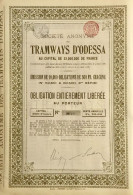 8. Serie - 1880 - Societe Anonyme Des Tramways D'Odessa - Avec Coupons - Spoorwegen En Trams