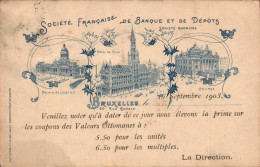 N°4540 W -carte Publicitaire Société Française De Banque Et De Dépôts -Bruxelles - Banques