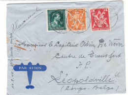 Belgique - Lettre De 1945 - Oblit Gent - Exp Vers Leopoldville - - Briefe U. Dokumente