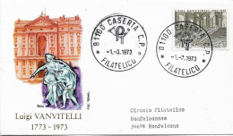 Fdc Roma : VANVITELLI (1973);Viaggiata: AF_Caserta - FDC