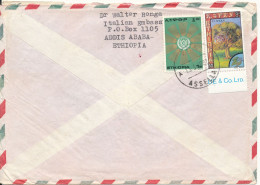 Ethiopia Air Mail Cover Sent To Denmark 13-3-1982 Topic Stamps - Ethiopie