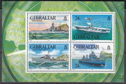 GIBRALTAR  Block 18, Postfrisch **, Kriegsschiffe Im Zweiten Weltkrieg, 1993 - Gibraltar