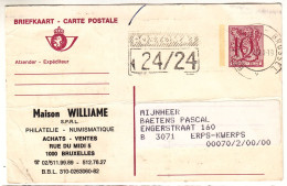 Belgique - Carte Postale De 1984 - Entier Postal - Oblit Bruxelles - Philatélie - Maison Williame De La Rue Du Midi - - Storia Postale