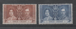 Gold Coast, MH, 1937, Michel 102, 104 - Côte D'Or (...-1957)