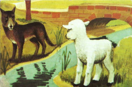 *Image - Fable De La Fontaine - Le Loup Et L'agneau - Fable Au Verso - Edition Volumetrix - Autres & Non Classés