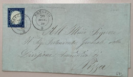 BREGLIO 1859 (Breil Alpes Maritimes 06) LUXE Lettre Du Comté De Nice, Ex Dubus (Sardegna Lettera France Sardaigne Cert. - Sardinië