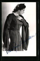 AK Opernsängerin Hilde Rössel-Majdan In Einer Ihrer Rollen, Original Autograph  - Opera