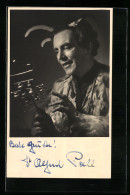 AK Opernsänger Alfred Poell In Zauberflöte, Original Autograph  - Opera