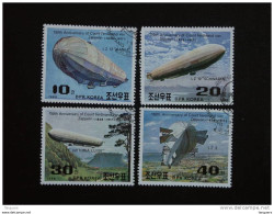 Noord Korea Corée Du Nord North Corea 1988 Zeppelin Yv 1986-1989 - Zeppelins