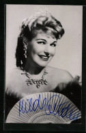AK Opernsängerin Hilde Güden Mit Diadem, Mit Original Autograph  - Opéra