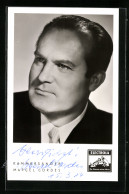 AK Opernsänger Marcel Cordes Schaut Zur Seite, Mit Original Autograph  - Opera