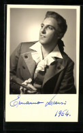 AK Opernsänger Ermanno Lorenzi Im Kostüm, Mit Original Autograph  - Opera