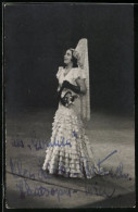 AK Opernsängerin Olga Levko-Antosch Im Brautkleid, Mit Original Autograph  - Opera