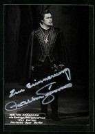 AK Opernsänger Walter Grönroos Als Rodrigo In Don Carlos, Mit Original Autograph  - Opera