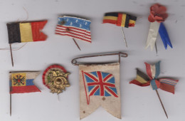 Lot De 8 Insignes Patriotiques Guerre 14-18 - Altri & Non Classificati