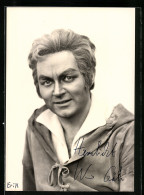 AK Opernsänger Werner Gätz Schaut In Die Kamera, Mit Original Autograph  - Oper