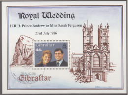 GIBRALTAR  Block 10, Gestempelt, Hochzeit Von Prinz Andrew Und Sarah Ferguson 1986 - Gibraltar