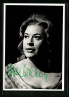 AK Opernsängerin Hildegard Hillebrecht Schaut Zur Seite, Mit Original Autograph  - Opera