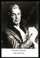 AK Opernsänger Claudio Nicolai Als Don Alfonso, Mit Original Autograph  - Opera