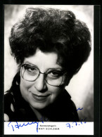 AK Opernsängerin Anny Schlemm Mit Brille, Mit Original Autograph  - Opera