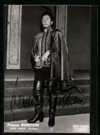 AK Opernsänger Franco Bordoni Als Rodrigo In Don Carlo, Mit Original Autograph  - Oper