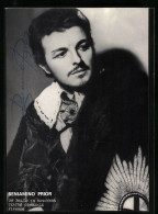 AK Opernsänger Beniamino Prior In Un Ballo In Maschera, Mit Original Autograph  - Opéra