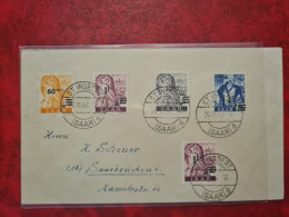 Lettre / Carte   1947 ST INGBERT   SAAR 1ER JOURG POUR SAARBRUKEN - Autres & Non Classés
