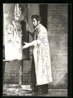 AK Opernsänger Horst Laubenthal Als Maler In Lulu, Mit Original Autograph  - Opera