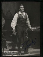 AK Opernsänger Giorgio Lamberti Als Alfredo Germont In La Traviata, Mit Original Autograph  - Opera