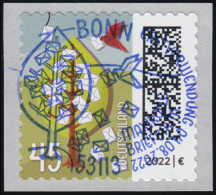 3713 Briefbaum 45 Cent Sk Aus 500er Mit GERADER Nummer, EV-O BONN - Rolstempels