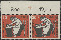 245 Kinderpflege 20+10 Pf ** Passerkreuz, Paar Oben - Unused Stamps