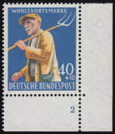 300 Landwirtschaft 40+10 Pf Bauer ** FN2 Zähnung 1-dg - Unused Stamps