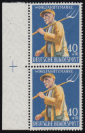 300 Landwirtschaft 40+10 Pf ** Passerkreuz, Paar Links - Unused Stamps