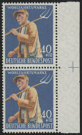 300 Landwirtschaft 40+10 Pf ** Passerkreuz, Paar Rechts - Unused Stamps