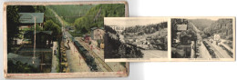 Leporello-AK Rentzschmühle I. D. Vogtländischen Schweiz, Bahnhof, Gasthaus Lochhaus Im Elstertale, Pfaffenmühle  - Bad Elster