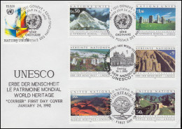 UNESCO: Erbe Der Menschheit - Schmuck-FDC Der 3 UNO-Ausgaben 24.01.1992 - UNESCO
