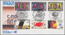 Weltweite AIDS-Bekämphung - Schmuck-FDC Der 3 UNO-Ausgaben 1991 - Enfermedades