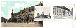 Leporello-AK Erfurt, Kaiserl. Postamt, Dom, Rathaus, Partie Am Kaiserplatz Mit Kaiser Wilhelm-Denkmal, Königl. Regier  - Erfurt