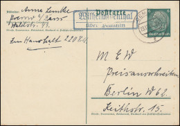 Landpost Wilhelminenthal über DEMMIN 29.11.1935 Auf Hindenburg-Postkarte - Covers & Documents