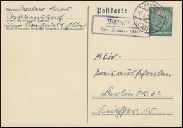 Landpost Wilkenstorf über NEUHAUS (ELBE) LAND 6.5.1936 Auf Hindenburg-Postkarte - Briefe U. Dokumente