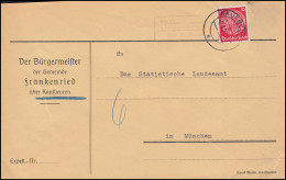 Landpost Frankenried über KAUFBEUREN 2.4.1937 Auf Brief Nach München - Covers & Documents