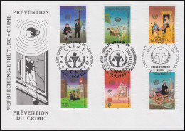 Verbrechensverhütung Prevention - Schmuck-FDC Der 3 UNO-Ausgaben 13.9.1990 - Police - Gendarmerie