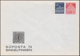 PU 38/2 SÜDPOSTA'72 Sindelfingen, GANZSACHE Ungebraucht ** - Private Covers - Mint