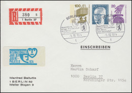 Berlin PU 62 Einschreiben Baltuttis Berlin, SSt Berlin 5.10.1974 Mit Aufkleber - Sonstige & Ohne Zuordnung