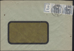 40I Band-Aufdruck Senkrechtes Oberrand-Paar MeF Fensterbrief PORZ 19.8.1948 - Lettres & Documents