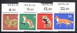 299-302 Jugend Hochwild 1967 - OR-Satz Mit BERLIN-Zudruck, Postfrisch ** - Ongebruikt